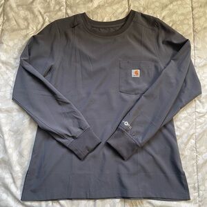 Carhartt Modern Fit Grey long sleeve scrub top size small